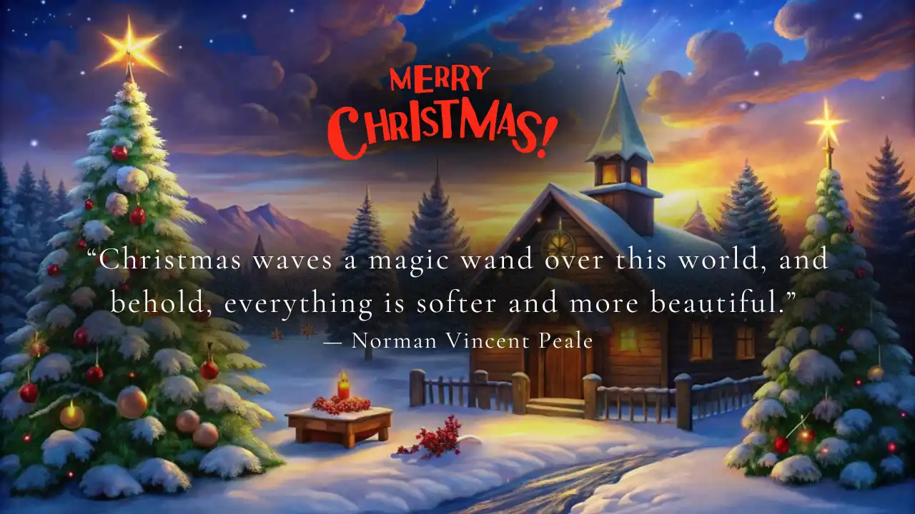 Christmas wallpaper 2026 - snow covered cabin HD background
